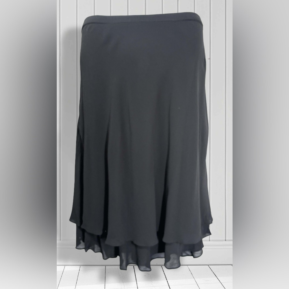 Black Whimsy Goth Dark Fairy Chiffon Tiered Skirt